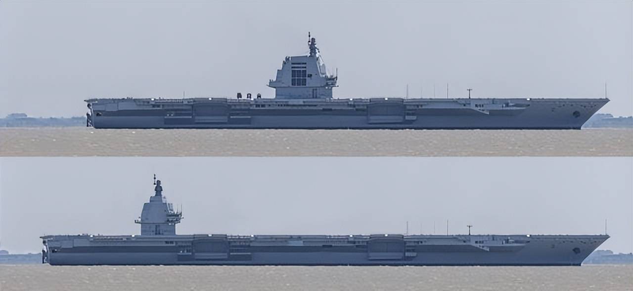 谜一样的舰岛震撼亮相！中国12万吨核航母曝光，技术已超越美国福特号？